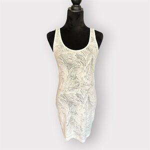 Free People Ivory Sheer Slim Fit Tank Mini Slip Dress Medium